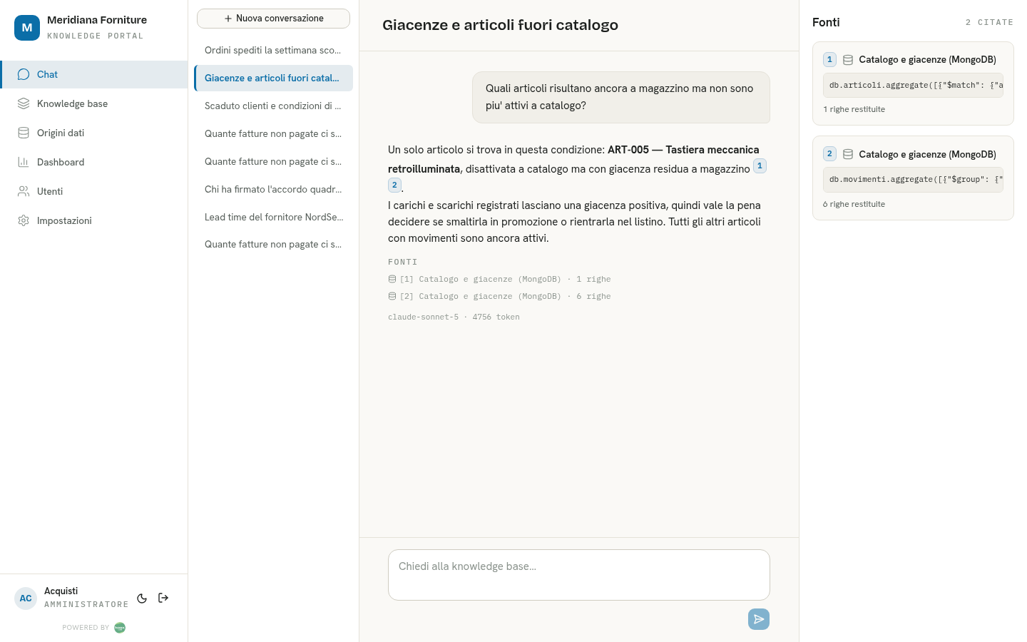 Il portale consultato da smartphone, installabile come app